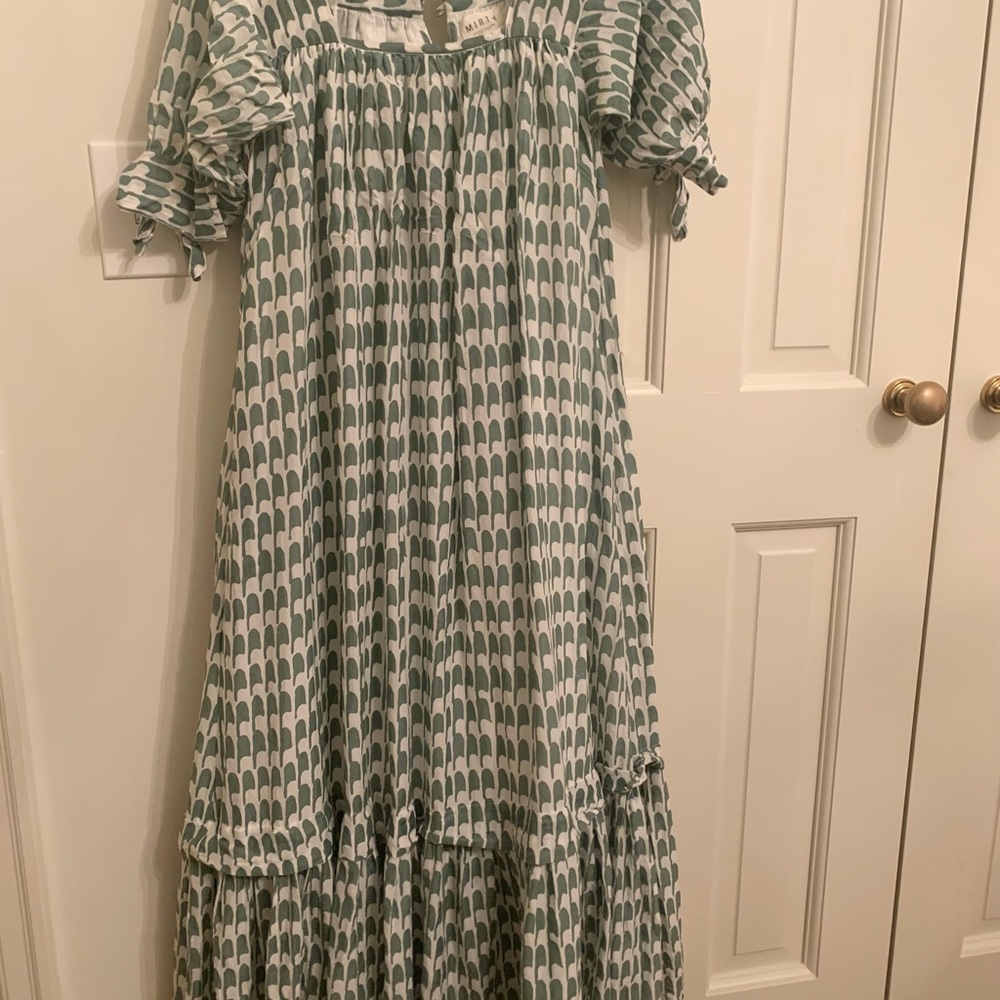 mirth caftan green dress size small